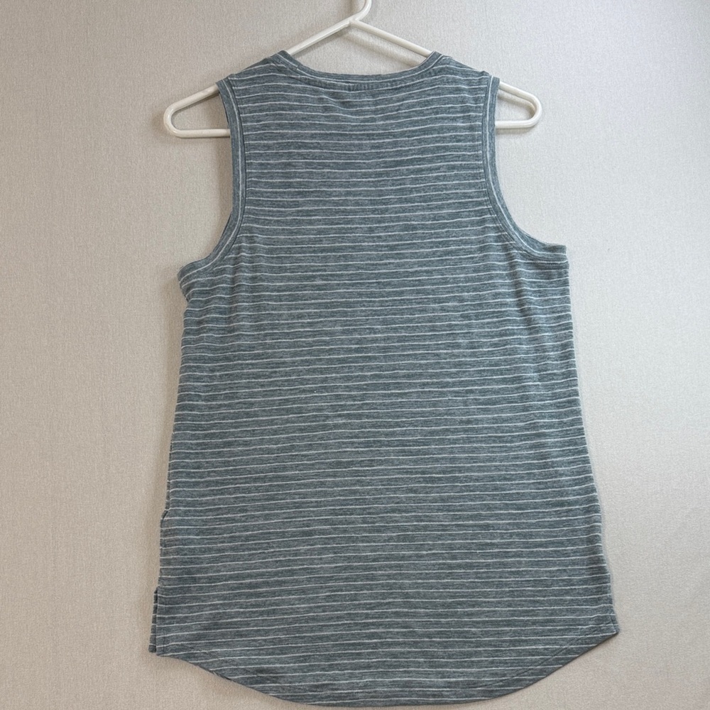 Athleta Gray & White Striped Sleeveless Tank - Picture 6 of 6